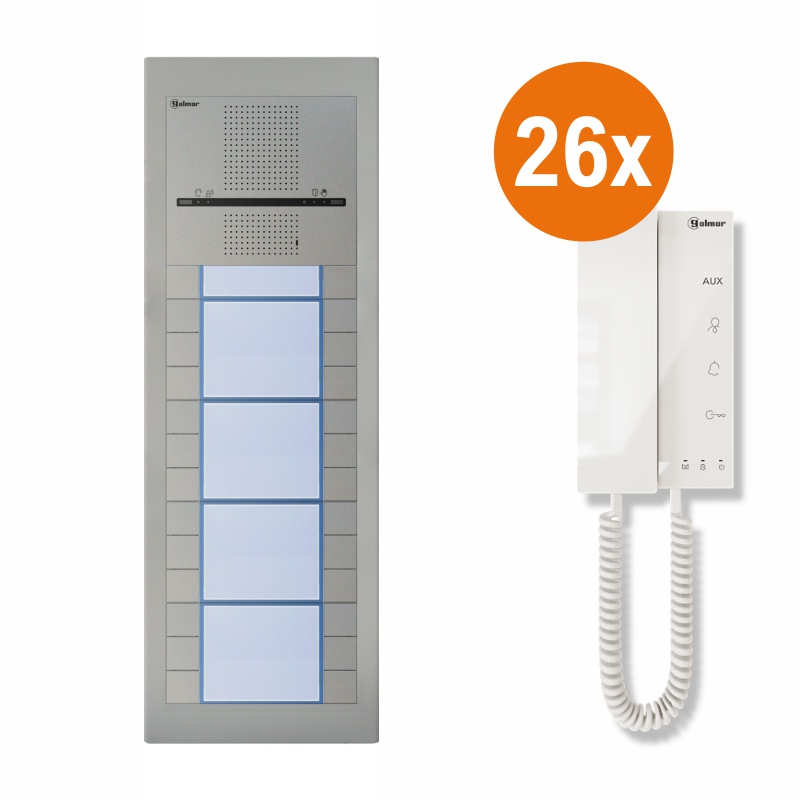 SUPRA - SET26/Tel - Audio set Golmar SUPRA G2+ pre 26 účastníkov, audio telefón