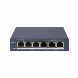 Hikvision DS-3E1506P-EI/M - 4+2 portov� PoE switch gigabitov� (RJ45) mana�ovate�n�