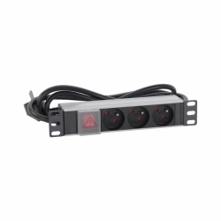 RALZ-10 - Li�ta nap�jania 230VAC � 3 z�suvky, typ E