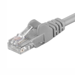 PremiumCord 50cm UTP grey - Patch kabel Cat 5e UTP 50cm siv